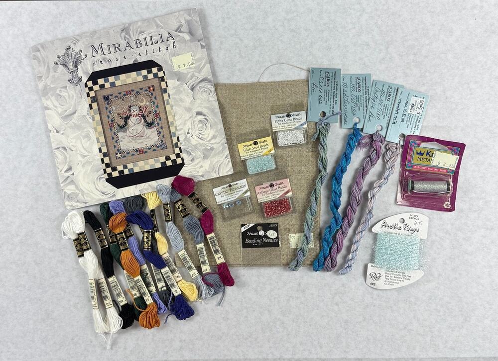 Mirabilia Snow Days MD20 Nora Corbett Cross Stitch Pattern Fully Kitted Bundle